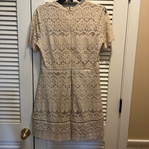 Elegant Lace Cream Dress